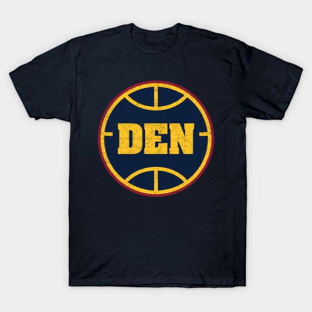 Denver Vintage Basketball T-Shirt by WalkDesigns